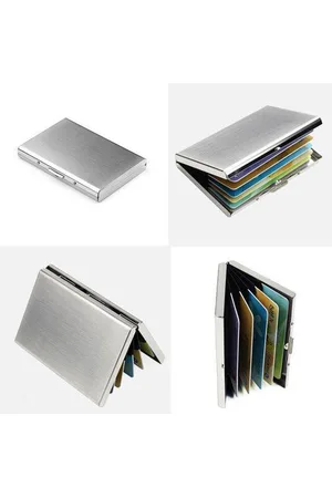 CS Creditcard Houder Pasjes Houder- RVS Portemonnee -RFID- ZILVER-Creditcardhouder Heren-Creditcardhouder Dames