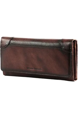 Bruno Banani Leren Portemonnee Wallet with Flap Bruine