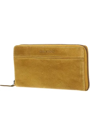 Bruno Banani Leren Portemonnee Frankfurt Zip Around Wallet Geel