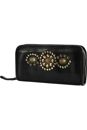 Campomaggi Leren Portemonnee Cassiopea Wallet Zwart