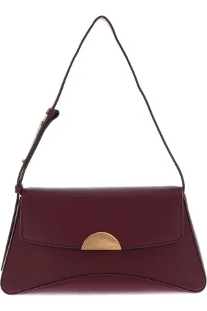 DKNY Leren Schoudertas Luna Flap Shoulder Bag Wijnrood