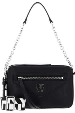 DKNY Leren Schoudertas Heart of NY Camera Bag Zwart