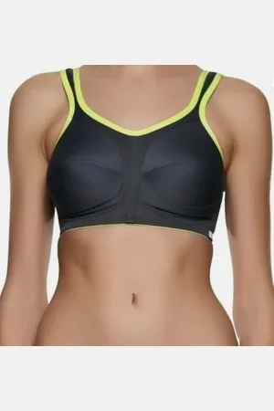 Freya Soft Cup Sportbh - 90D - Charcoal lime