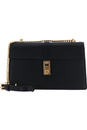 DKNY Leren Schoudertas Alora Flap Shoulder Bag Zwart