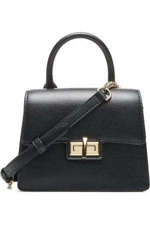 DKNY Leren Schoudertas Avondtas Jojo Mini Satchel Zwart