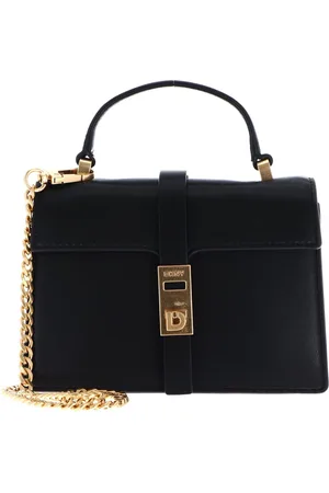DKNY Leren Handtas Schoudertas Alora Crossbody Bag Zwart