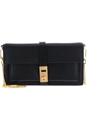 DKNY Leren Schoudertas Alora Clutch Zwart