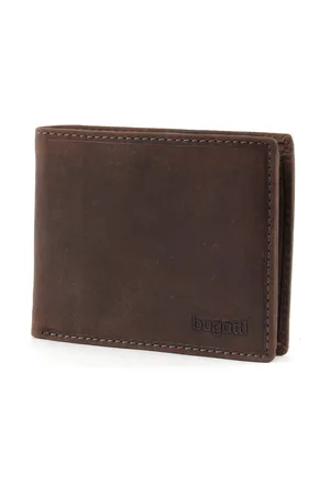 Bugatti Leren Portemonnee Hunter Coin Wallet with Flap 8CC Bruine