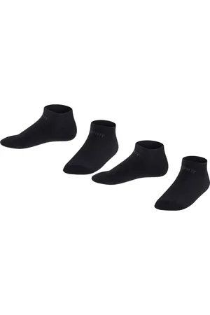ESPRIT Foot Logo 2-Pack duurzaam organisch katoen multipack sneakersokken kinderen zwart - Maat 31-34