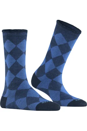 Burlington Dalston damessokken - blauw (marine)
