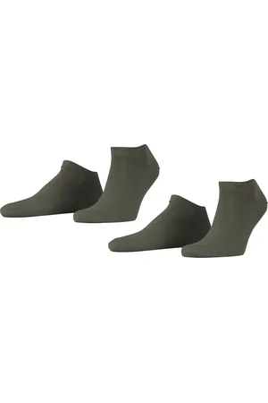 ESPRIT Basic Uni 2-Pack duurzaam organisch katoen multipack sneakersokken heren groen - Maat 39-42