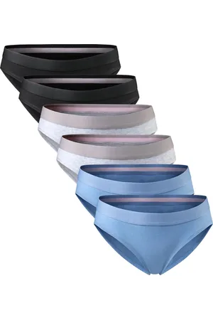 DANISH ENDURANCE Slips van Biologisch Katoen - Stikselvrij - Elastische Tailleband - voor Dames - 6-Pack - Meerkleurig - L