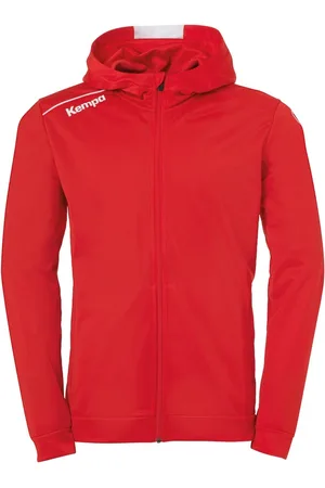 Kempa Player Hood Jacket Rood-Wit Maat M