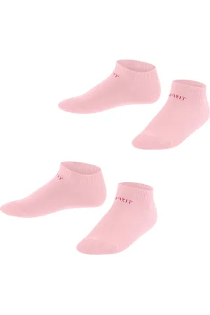 ESPRIT Foot Logo 2-Pack duurzaam organisch katoen multipack sneakersokken kinderen roze - Maat 35-38