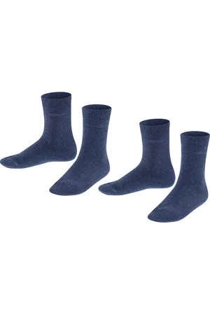 ESPRIT Foot Logo 2-Pack duurzaam organisch katoen multipack kindersokken meisjes jongens blauw - Maat 35-38
