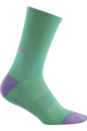Cube High Cut Blackline Sportsokken - Fietssokken - Klimaat regulerend - Groen/Violet - Maat 44-47