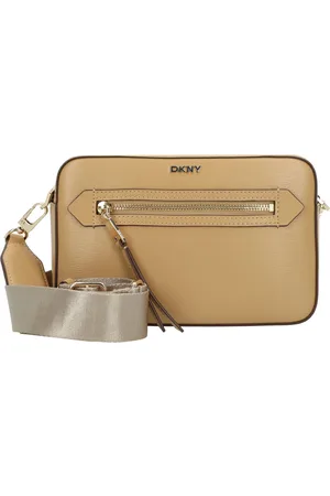 DKNY Leren Schoudertas Bryant Camera Bag Lichtbruin