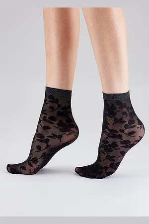 Pretty Polly Sokje - Fashion - Kant - Floral Lace - Dames - Enkelsokje - One Size - 35/43