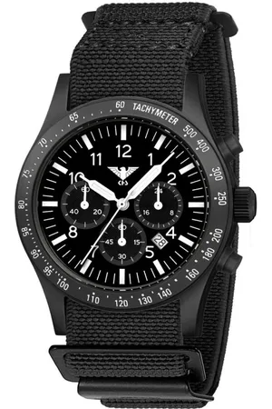 KHS .PLABSSC.DFB - Polshorloge - Heren - Solar - PLATOON Black Steel Solar Chronograph