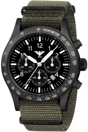 KHS .PLABSSC.NSGO - Polshorloge - Heren - Solar - PLATOON Black Steel Solar Chronograph