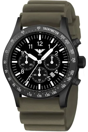 KHS .PLABSSC.DSGO - Polshorloge - Heren - Solar - PLATOON Black Steel Solar Chronograph