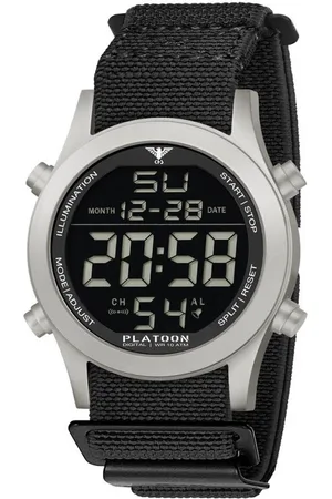 KHS .PLASD.DFB - Polshorloge - Heren - Kwarts - PLATOON Steel Digital