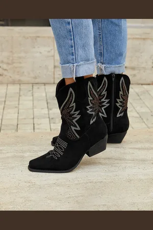 Buonarotti Dames Cowboylaarzen Kort - - Suedine - Maat 38