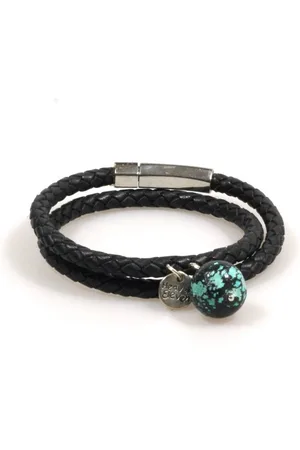 Heaven Eleven Dames - armband - - leren - Turquoise - turkoois - 6mm - 17cm
