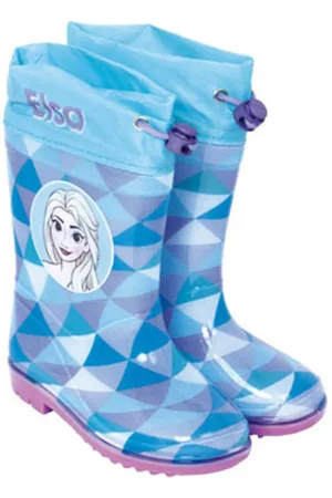 Disney Waterbestendige regenlaarzen - Elsa - antislipzool - trekkoord - maat 28