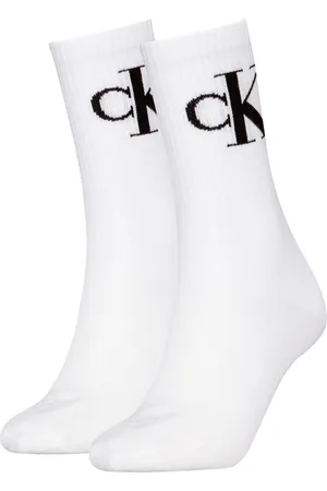 Calvin Klein 2-paar Crew dames sokken - Logo - katoen - 38