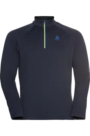Odlo Midlayer 1/2 zip BESSO Mannen Outdoortrui - Dark Sapphire - Maat S