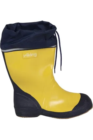 Viking Rubberen kinderlaars-Antislip zool-Veterboord- met blauwe rand-Maat 31- Waterdicht- Bootlaars