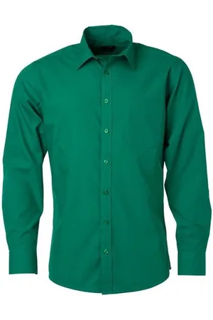 James & Nicholson James and Nicholson Heren Longsleeve Poplin Shirt