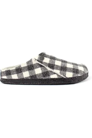 Birkenstock Zermatt Plaid sloffen narrow wit zwart uni (s) (1017545)