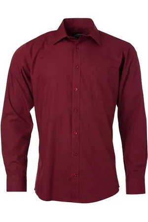 James & Nicholson James and Nicholson Heren Longsleeve Poplin Shirt