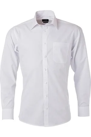 James & Nicholson James and Nicholson Heren Longsleeve Poplin Shirt