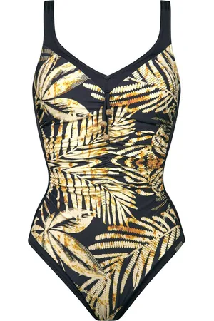 Charmline Seductive Leaves Badpak Black-Ivory 42 C
