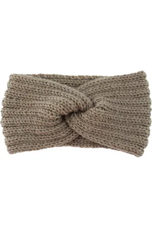 Merkloos Hoofdband Dames - Bruin - Elastisch - Oorwarmers volwassenen - Voor de herfst & winter - Handgemaakt