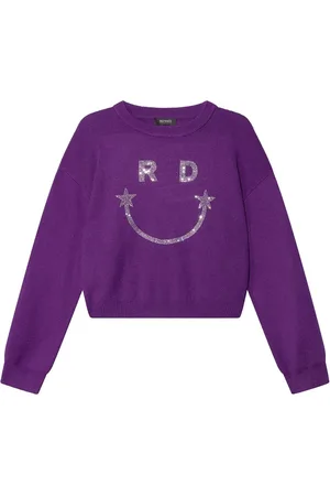 Refined Department Trui Knitted Sweater Tiffany R2411695614 801 Purple Dames Maat - L
