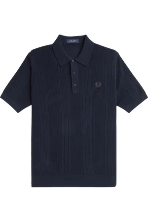 Fred Perry Fredperry Fp Pointelle Paneel Gebreid Overhemd - Streetwear - Volwassen