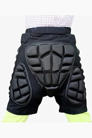Merkloos Protective Shorts, Protective Padded Shorts Hip Diaper Kneepad Impact Pad Ski Protector Padded Football Short for Outdoor Sports Extreme Sports Protection