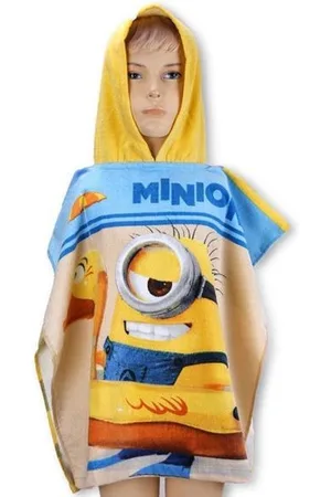 Disney Minions - Badponcho / Strandponcho / Badcape - /Geel - voor kinderen van ca. 2 t/m 6 jaar