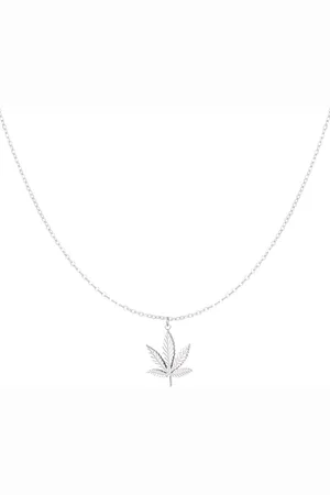 Yehwang Canna bliss ketting - Kleur - - Stainless Steel - Verkleurd Niet - Waterproof - Trendy Necklace