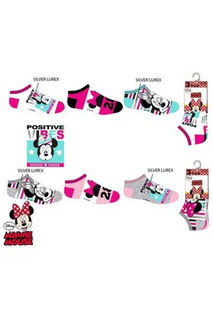 Disney Minnie Mouse | 6 Paar | | Blauw | Grijs | Maat 31-34