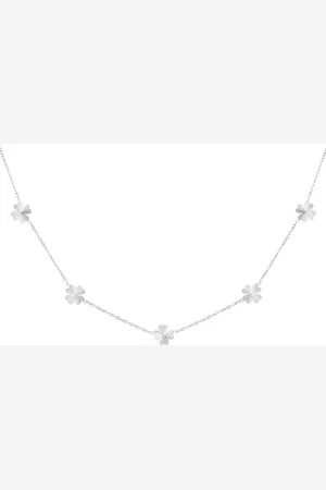 Yehwang Leafy luck ketting - kleur- Klavertjes- -Stainless-Steel-Waterproof