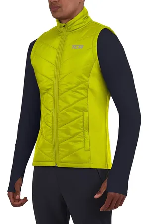 TCA Jongens Excel Runner wandelen wandelen lichtgewicht thermisch gewatteerde gilet met zakken met rits, LIME PUNCH, 8-10 jaar