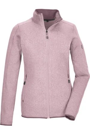 Killtec KOW 111 Fleecevest - Dames Lange rits fleece - Light Mallow Tonal Mel.