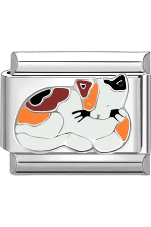 quiges Schakel - Bedel - 9mm - charms - Kat - Geschikt voor - Nomination- armband - Schakelarmband - italy bedels armband
