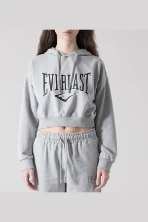 Everlast Cropped Hoodie Logo Grijs L