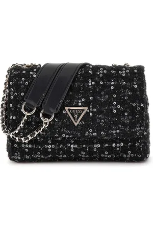 Guess Schoudertas Giully 2 Compartment Convertible Flap Zwart
